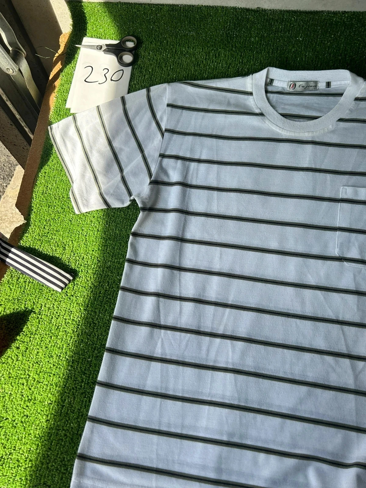 Camiseta vintage a rayas blancas talla L – photo 3